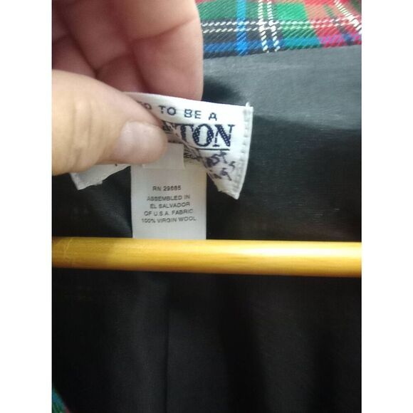 Vintage Pendleton 100% virgin wool women's plaid tartan Blazer,size 18 - Picture 9 of 9